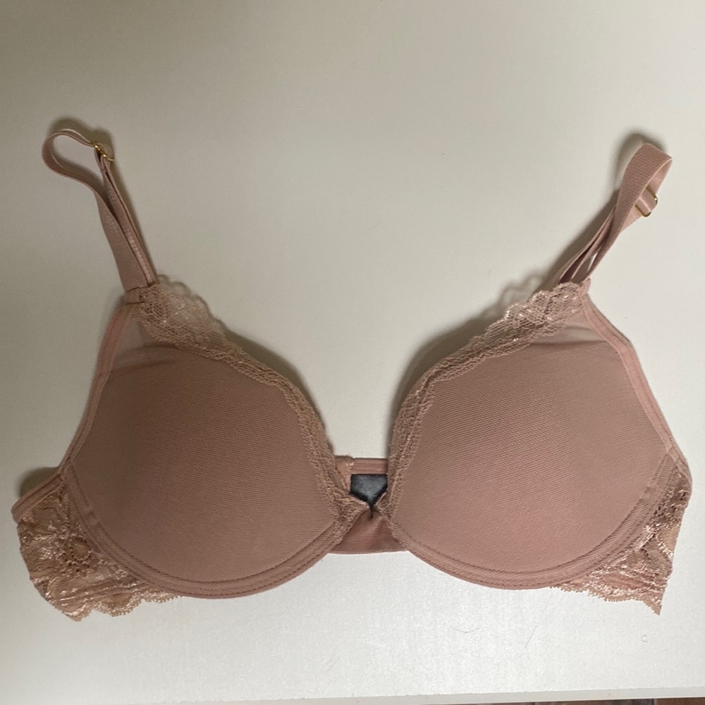 NWOT Pepper Nude Mesh & Lace Wire Bra Size 36AA